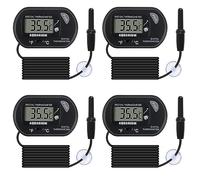 DWEII 4Pack Aquarium Thermometer, Reptile Thermometer, Fish Tank Thermometer, Digital Thermometer, Terrarium Water Temperature Test, with Large LCD Display
