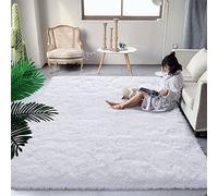 DweIke Fluffy Area Rug for Living Room Bedroom, 3x5 White Carpet for Rooms, Soft Shaggy Plush Rugs for Kids Girls Boys, Fuzzy Shag Indoor Floor Carpets for Home Dorm Decor Aesthetic