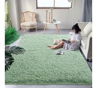 DweIke Fluffy Rug Carpet for Bedroom Living Room, 3x5 Feet Sage Green Area Rugs for Boys Kids Girls Bedroom Decor, Soft Shaggy Plush Cute Floor Rug for Baby Nursery, Non-Slip and Washable Rug