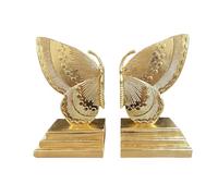 Dwelloria Butterfly Book Ends Decorative Bookends for Shelves, Elegant Butterfly Bookends for Bookshelf Decor, Animal Decorative Book Stoppers for Home Office