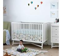 DwellStudio Caravan Animal Print Crib Skirt, Aqua/Gray/Green/Yellow