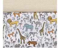 DwellStudio Safari Animal Print Crib Skirt, Gray/Yellow/Orange