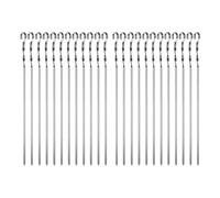Dwellton - Stainless Steel BBQ Kebab Skewers, 38 CM, 12 Pieces, Flat Shish Kebab Sticks for Meat Cooking Barbecue, Party Starters, Restaurants (Rust Proof, 15 Inch) (Pack of 24 Skewers)
