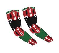 Dwerfsdf Flag of Kenya Unisex sun protection arm sleeves, adult ice silk cooling sleeves, suitable for gardening, golf, cycling and fishing