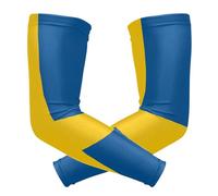 Dwerfsdf Flag Sweden Arm Sleeves Cover 1 Pair UV Sun Protection Sleeve Women for Driver Outdoor Working, Flag Sweden, 1 size-M