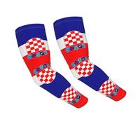 Dwerfsdf Republic of Croatia flag Adult ice silk sun protection arm sleeves, unisex cooling sleeves, suitable for gardening, golf, cycling and fishing