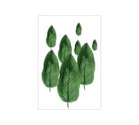 Dwetcxo Photo Canvas Leaf Green Kitchen Bedroom Pictures for Wall Art Living Room Wall Decor Prints for Walls Bathroom Pictures Art Canvas Bedroom Posters Artwork Toilet No Frame 20x30cm