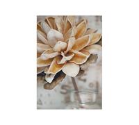 Dwetcxo Photo Canvas Light Brown Flowers Bathroom Pictures and Kitchen Wall Art Bedroom Pictures for Wall Painting Canvas Prints Living Room Bedroom Toilet Posters Office Artwork No Frame 60x90cm