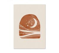 Dwetcxo Photo Canvas Moon Star Print Bathroom Pictures and Kitchen Wall Art Bedroom Pictures for Wall Painting Canvas Prints Living Room Bedroom Toilet Posters Office Artwork No Frame 20x30cm