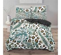 Dwetcxo Super King Size Duvet Cover Sets Green Palm Leaves Super King Duvet Set Soft Microfiber Bedding Durable Breathable Superking Bedding Set with Zipper Closure+2 Pillowcases 50x75cm 260x220cm