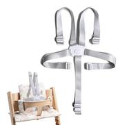 DWFEYOI 1 x 5-point safety belt, high chair, multifunctional child safety belt, high chair strap for buggy, child seat, pram and high chair, hauck high chair accessories, grey