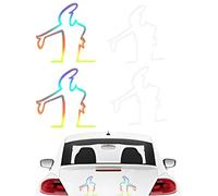 DWFEYOI Car Stickers, 4 Pieces Funny Car Stickers, Anti-Scratch Reminder, Stickers for Glass Doors, Personalized Creative Stickers, Cartoon Stickers