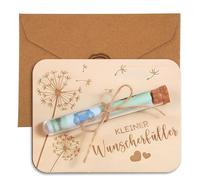 DWFEYOI Funny Birthday Money Gift with Envelopes, Wish Filler Money Gift Made of Wood, Dandelion Money Gifts Packaging, Money Gifts for Birthday, Wedding, Youth Initiation, Travel