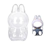 DWFEYOI Transparent Doll Case for 17 cm Doll LA-BUBU Doll, Protective Key Ring for LA-BUBU Plush Figure, Protect Your Doll Doll, Bag Charms