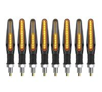 DWGVHGVW Motorcycle turn signal Motorcycle Turn Signal Universal DRL Amber Dynamic Flowing Blinker Indicator 12V LED Motorbike Flashing Light Rear Lamp