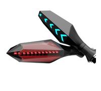 DWGVHGVW Motorcycle turn signal Motorcycle Turn Signals Light Bright Arrow Flowing Water Blinker Light White/Red/Blue + Yellow Indicators Light