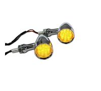 DWGVHGVW Motorcycle turn signal Universal LED Motorcycle Retro Bullet Turn Signal Brake Light Mesh Grill Amber Lens For 10mm For Bolt