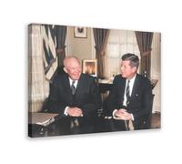 Dwight D Eisenhower Sharing A Light Moment With President John F Kennedy Canvas Art Poster And Wall Art Picture Print Modern Family Bedroom Decor 12x1