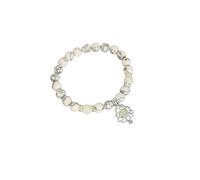 DWISSE Anxiety & Destress Bracelet, Glow in The Dark Lotus Yoga Healing Stone Bracelets,Luminous Glowing In The Dark Moon Lotus Flower Shaped Charm Bracelet (H)
