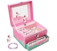 DWIYITTN Unicorn Music Box,Unicorn Jewelry Box for for Kids with Pullout Drawer - Unicorn Gifts for Girls,Birthday Gifts For Girl-15 x 13 x 9 cm（Jewelry not included）