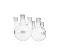 DWK Life Sciences SD-1194 Duran borosilicate glass 3.3 three-neck round flask, NS 29/32 middle neck, NS 14/23 side neck, 2000 ml capacity