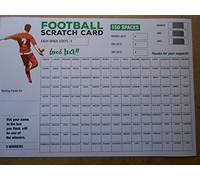 DWL Football Fundraising Scratch Card - 1 Card, A3 Size, 150 Spaces, 3 Winners, Raise £75