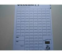 DWL NAME THE CELEBRITY A4 SIZED SCRATCH CARDS 1 ONLY - 100 SPACES