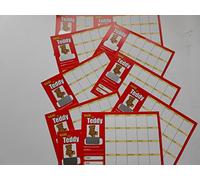 DWL NAME THE TEDDY SCRATCH CARDS COLOUR= 20 SPACES= SET OF 10 = GREAT FUNDRAISER SELL ALL 10 TO RAISE £100