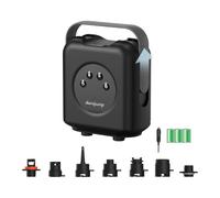 dwndpump Paddle Board Pump, Rechargeable SUP Pump 20PSI High Pressure, Electric Portable Dual-Stage Inflation, Auto-Off & 12V DC Car Connector, for Kayaks, Mattress, Kite Wings, Tents