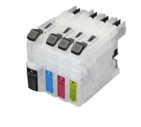 DWOGCEBX 4pcs Compatible Refillable Ink Cartridges For LC123 LC125 LC127 LC121 LC133 LC137 LC113 LC103 LC563 Without Chip