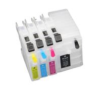 DWOGCEBX 4pcs Refillable Ink Cartridge Compatible With DCP-J100 DCP-J105 MFC-J200 J100 J105 J200 Printers Works With LC569 LC539 LC529 LC139 LC129 LC119 LC109 Ink Tanks Rechargeable