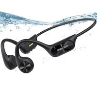Dwolm Bluetooth 5.4 Bone Conduction Headphones, 16.3mm Enhanced Bass Open Ear Headphones, IPX8 Waterproof Swimming Headphones,32GB of MP3 Storage, 8h Playtime, HD Calling Mic for Running (A9