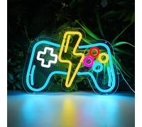 DWOOKE Gamer Neon Sign for Game Room Decor,Dimmable Gaming Neon Light Sign Wall Decor LED Lights for Boys Bedroom Accessories,Gamer Gifts for Boys,Kids,Teen, Men