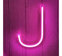 DWOOKE LED Light, Pink Neon Letters, Battery or USB Operated, Lighted Letters Wall Lights Alphabet Decor for Birthday Party, Wedding, Christmas