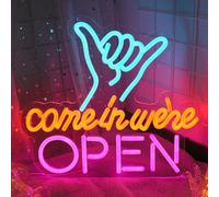 DWOOKE Open Neon Signs,Led Neon Open Signs for Business USB Powered Adjustable Bright Advertisement Board Neon Open Lights for Walls Window Bar Salon Coffee Stores Club Hotel