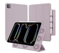 Dwopar for iPad Pro 11 inch M4 Case (5th Generation,2024, Model NO.A2836/A2837/A3006), Auto Sleep/Wake, Magnetic Closure,Slim Trifold Stand Case,PU Leather Cover, Support Apple Pencil Pro,Taro Purple