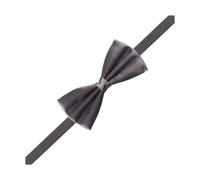 DWOY Bow Tie Adjustable Satin Bow Ties for Men and Women, Men's Pre-Tied Bow Ties (Grey)