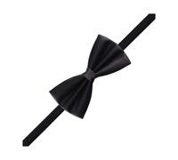 DWOY Men's Pre-Tied Bow Ties Adjustable Satin Bow Ties for Men (Black)