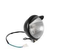 DWQDKPM Head Lamp For Suzuki Retro Metal Universal Headlight Round With Holder Electroplate Front Motorcycle Light(Black)