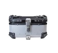 DWQDKPM Motorcycle Shelf Luggage Rac Motorcycle Trunk Top Box Luggage Case Tail Tool Storage Carrier Toolbox Scooter Accessories Waterproof Aluminum 25L Universal(25L Silver)