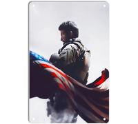 DWQUIX Metal Tin Sign American Sniper Minimal Movie Posters for Home Theater Decor and Retro Wall Art 8x12 Inch