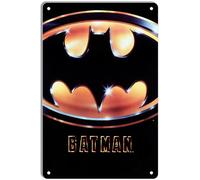 DWQUIX Metal Tin Sign Batman 1989 Classic Movie Posters for Home Theater Decor and Retro Wall Art 8x12 Inch