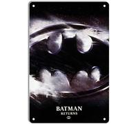 DWQUIX Metal Tin Sign Batman Returns logo Classic Movie Posters for Home Theater Decor and Retro Wall Art 8x12 Inch