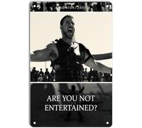 DWQUIX Metal Tin Sign Gladiator quote 2 Classic Movie Posters for Home Theater Decor and Retro Wall Art 8x12 Inch