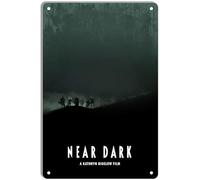 DWQUIX Metal Tin Sign Near Dark Minimal Movie Posters for Home Theater Decor and Retro Wall Art 8x12 Inch
