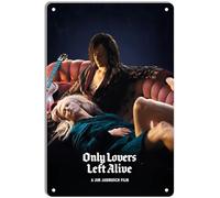 DWQUIX Metal Tin Sign Only Lovers Left Alive Minimal Movie Posters for Home Theater Decor and Retro Wall Art 8x12 Inch