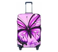 Dwrepo Butterfly Luggage Cover Elastic Washable Suitcase Cover Anti-Scratch Suitcase Protector Spandex Luggage Protector Travel Baggage Covers for 18-32 inch Luggage, Black, X-Large