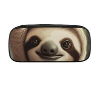 Dwrepo Cute Sloth Pencil Bag Portable Pencil Pouch Big Capacity Pen Case Makeup Bag for Adults Office Gifts, Cute Sloth, One size, Pencil Bag