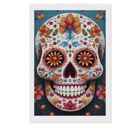 Dwrepo Diamond Painting Kits for Adults Colorful Sugar Skull DIY 5D Diamond Art Kits for Beginners Square Full Drill Diamond Dots Paintings Picture Arts Craft for Home Wall Art Decor Gifts 8"x12"