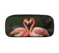 Dwrepo Flamingos Kiss in The Lake Pencil Bag Portable Pencil Pouch Big Capacity Pen Case Makeup Bag for Adults Office Gifts, Flamingos Kiss in the Lake, One size, Pencil Bag